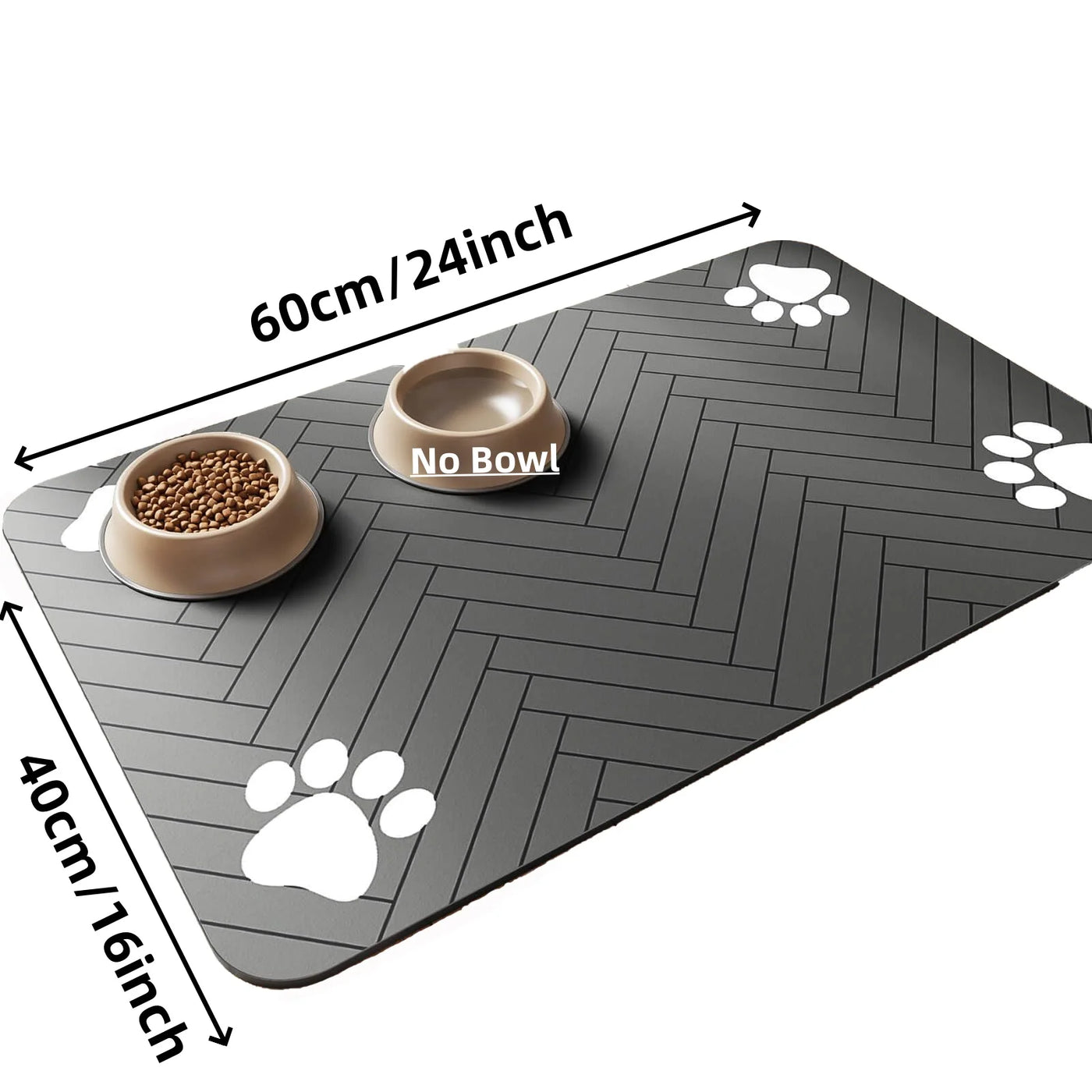 Absorbent Pet Feeding Mat with Waterproof Backing