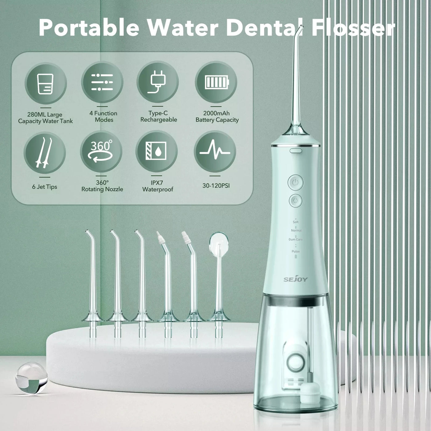 Sejoy Oral Irrigator Water Flosser for Clean Teeth