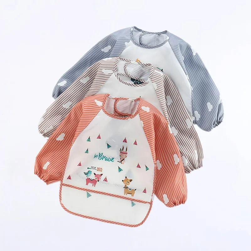 Cute Cartoon Waterproof Baby Bib with Pocket