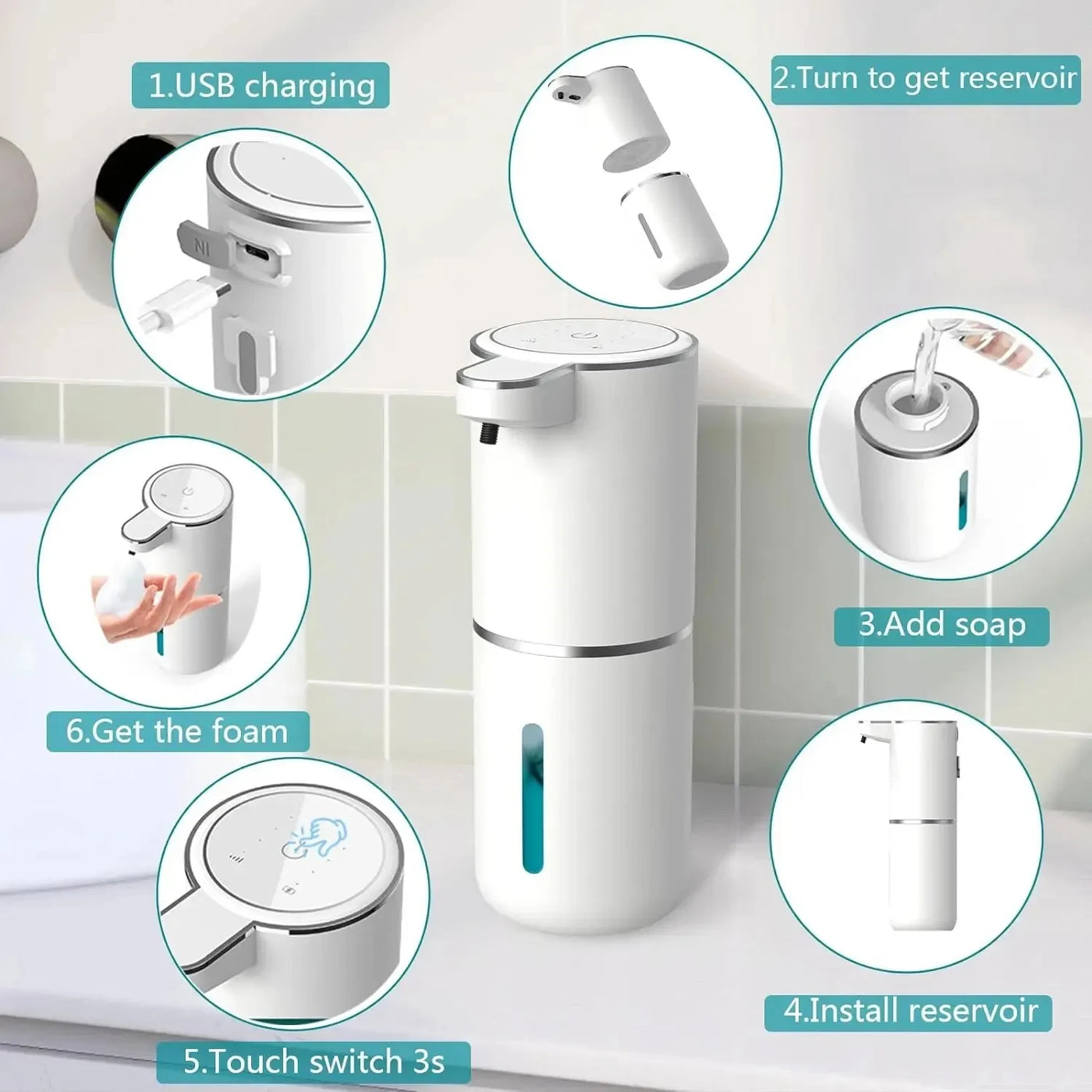 Touchless Automatic Foaming Soap Dispenser 380ml