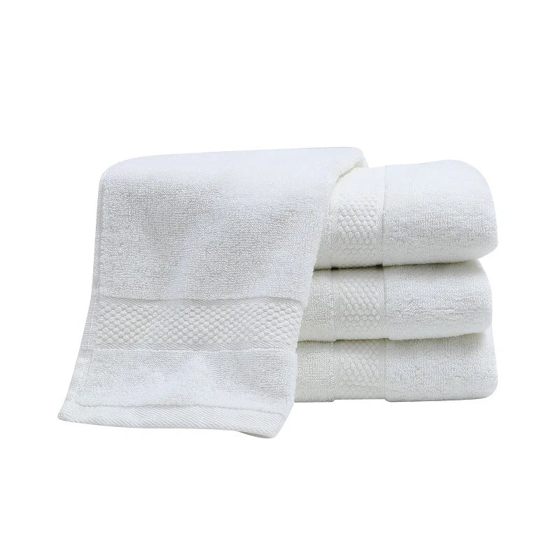 Soft Cotton White Face Towel Set