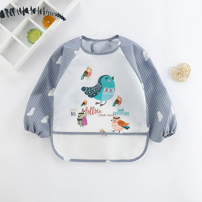 Cute Cartoon Waterproof Baby Bib with Pocket