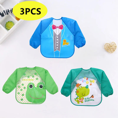 Cute Cartoon Waterproof Baby Bib with Pocket