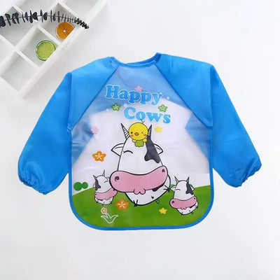 Cute Cartoon Waterproof Baby Bib with Pocket