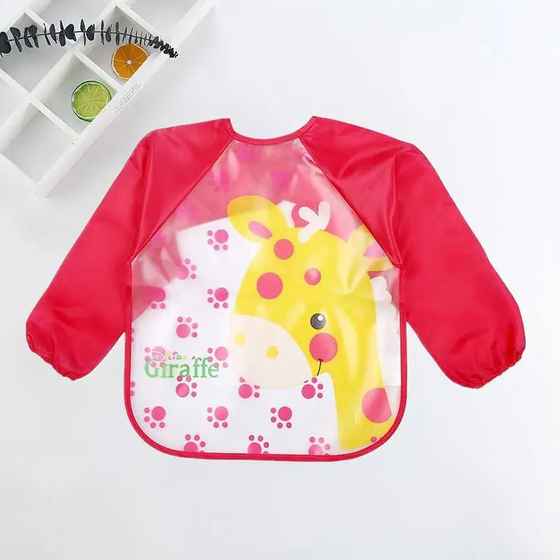 Cute Cartoon Waterproof Baby Bib with Pocket