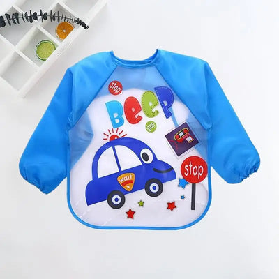 Cute Cartoon Waterproof Baby Bib with Pocket