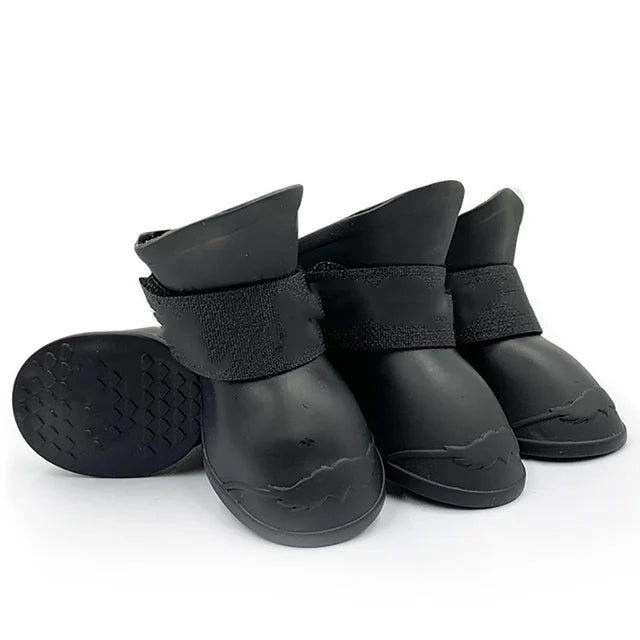 4Pcs Waterproof Anti-Slip Pet Rain Boots