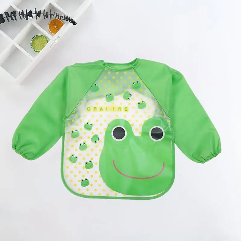 Cute Cartoon Waterproof Baby Bib with Pocket