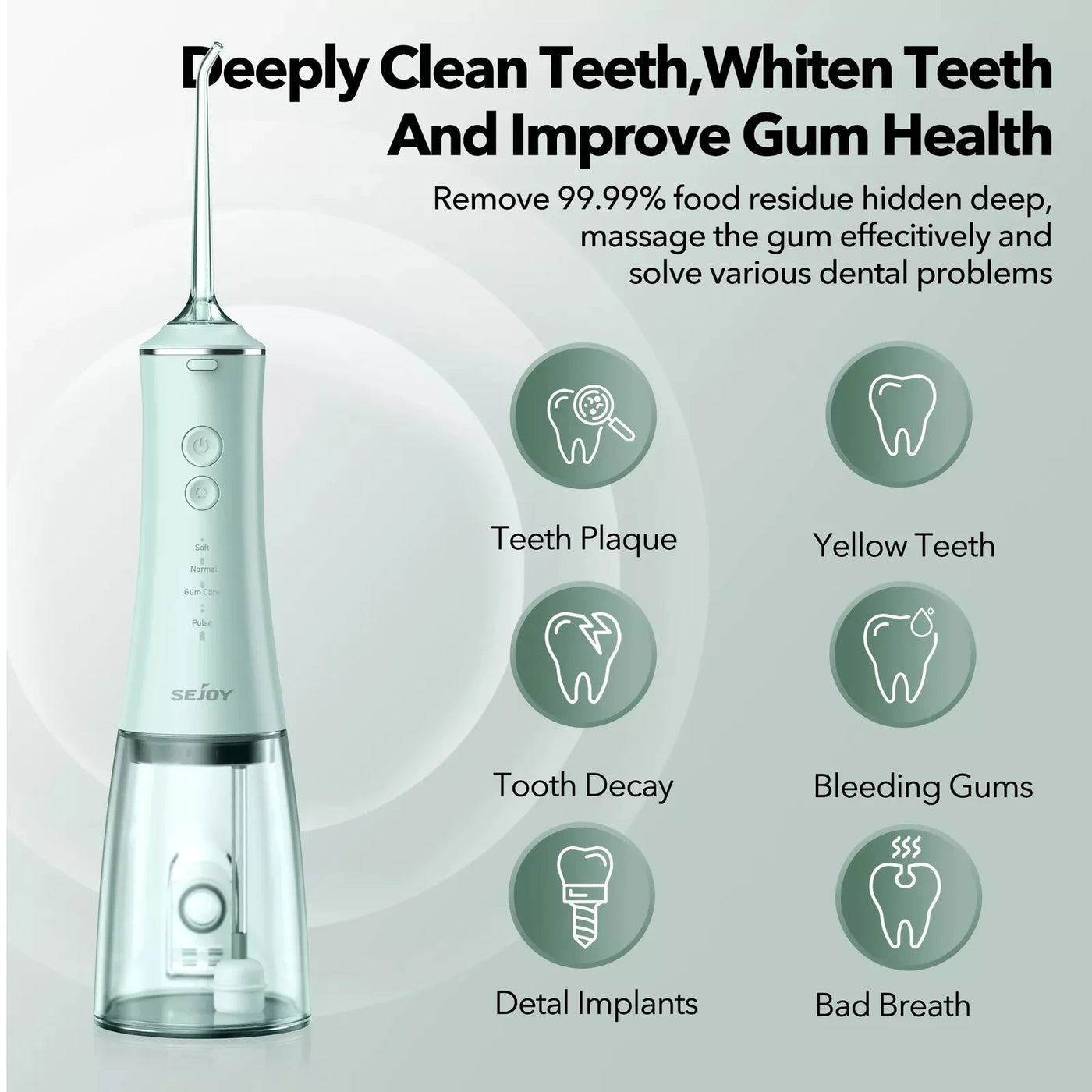 Sejoy Oral Irrigator Water Flosser for Clean Teeth