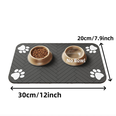 Absorbent Pet Feeding Mat with Waterproof Backing