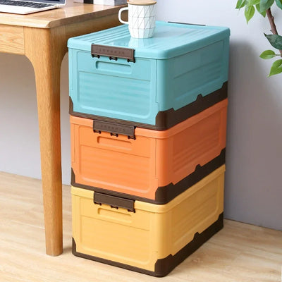 Folding Plastic Storage Box with Lid