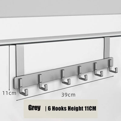 Over-the-Door 6-Hook Coat and Towel Rack