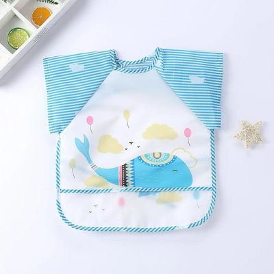 Cute Cartoon Waterproof Baby Bib with Pocket