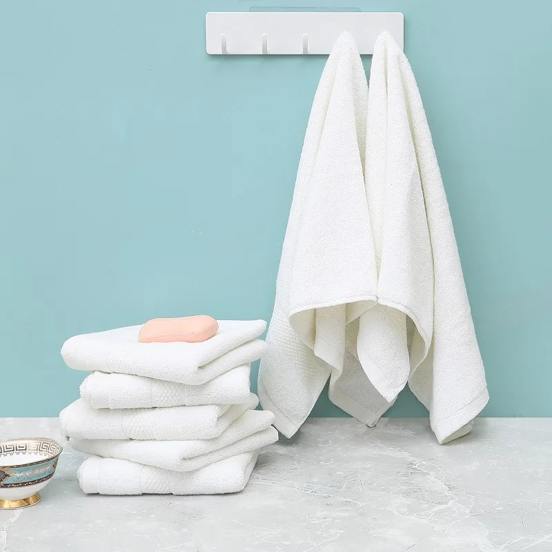 Soft Cotton White Face Towel Set