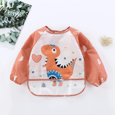 Cute Cartoon Waterproof Baby Bib with Pocket