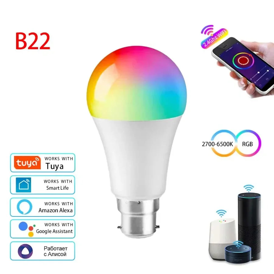 Tuya Smart 15W RGB LED Light Bulb