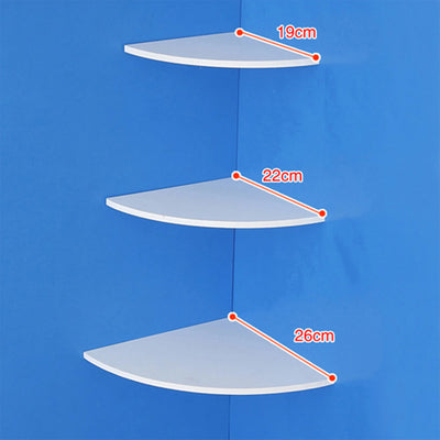 3Pcs Wall-Mounted Floating Corner Shelves