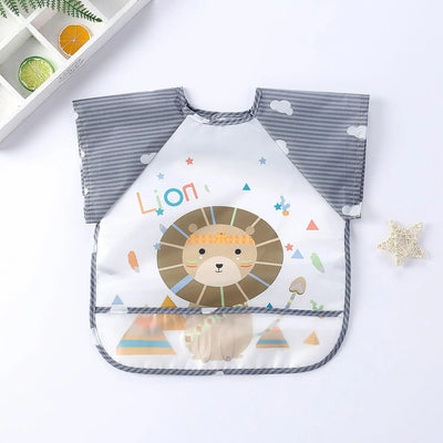 Cute Cartoon Waterproof Baby Bib with Pocket