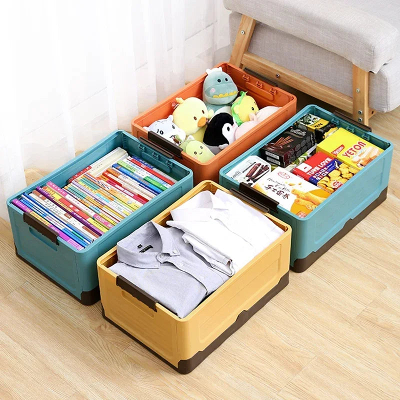 Folding Plastic Storage Box with Lid