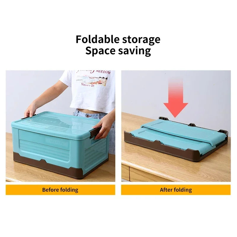 Folding Plastic Storage Box with Lid