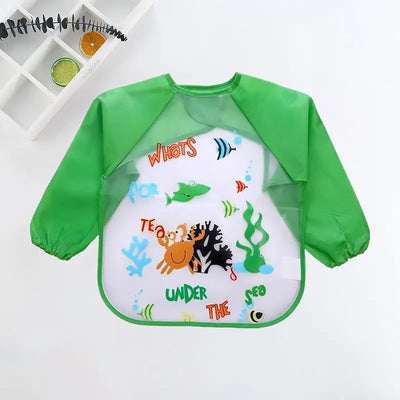 Cute Cartoon Waterproof Baby Bib with Pocket