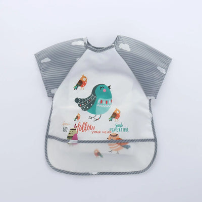 Cute Cartoon Waterproof Baby Bib with Pocket